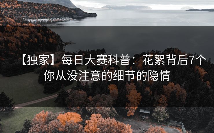 【独家】每日大赛科普：花絮背后7个你从没注意的细节的隐情